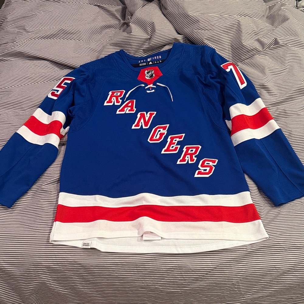 adidas Blue and Red Rangers Jersey (Ryan Reaves)
